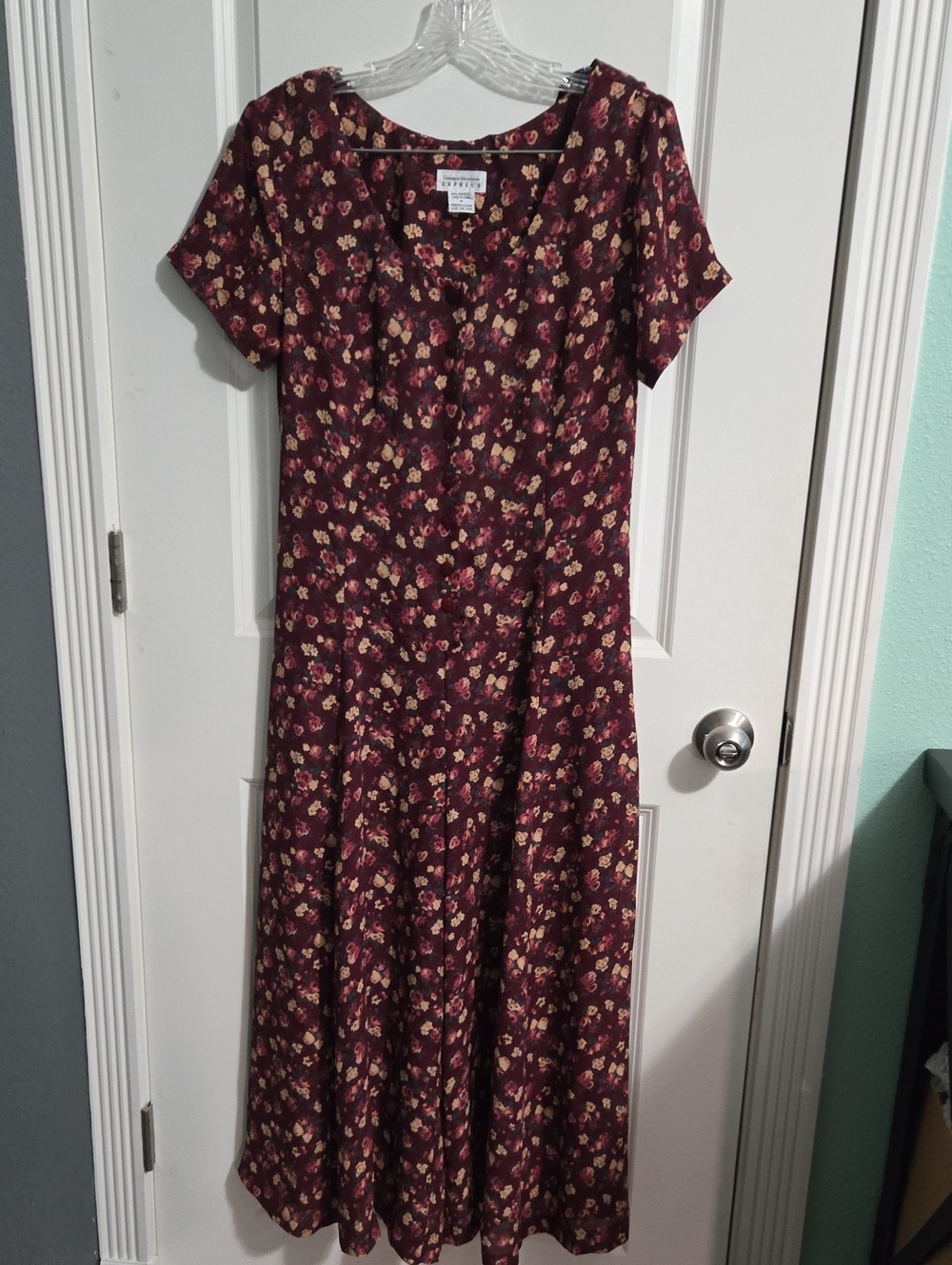 Express Burgundy Floral Maxi Pant/dress